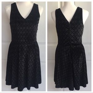NWT Charming Charlie black velvet cocktail dress